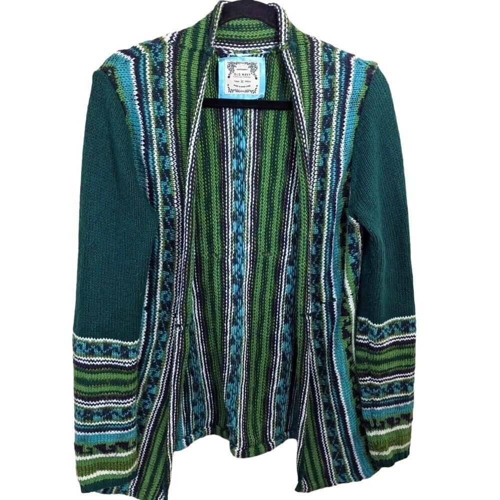 Old Navy VTG Cardigan Sweater Maternity Knit Open Front Medium